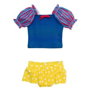 NWT Rufflebutts Girls 6 APPLE Princess Puff Sleeve Skirted 2-Piece Swimsuit